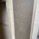 Vintage Parisian wardrobe with one mirrored door from the 60s in pine and wood
