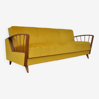 Yellow sleeper sofa 1960s