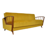 Yellow sleeper sofa 1960s