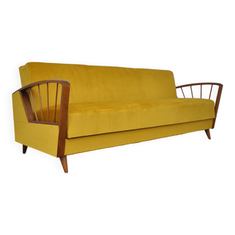 Yellow sleeper sofa 1960s