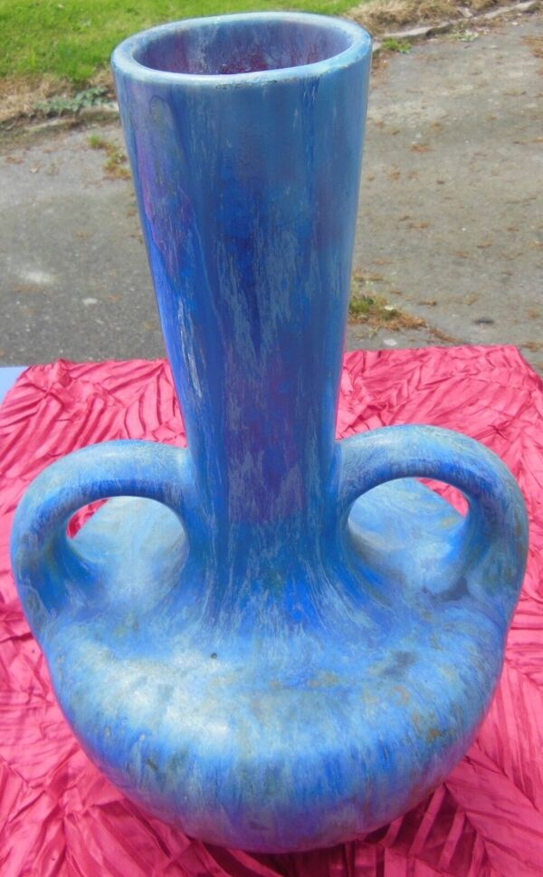 Vase céramique grès pierrefonds art deco signé au casque très grande taille !