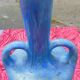 Ceramic Vase Pierrefonds stoneware Art Deco, signed with VERY LARGE SIZE HELMET!