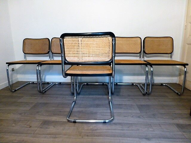 6 chairs Marcel Breuer b32 cesca, italy, 1970