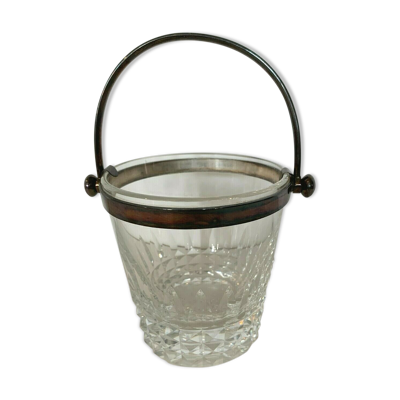 Seau a glaçons en cristal taillé de la maison Baccarat xx siècle