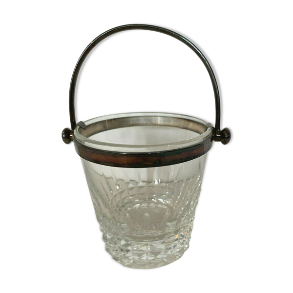 Seau a glaçons en cristal taillé de la maison Baccarat xx siècle