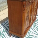 Art Deco buffet in walnut and marble