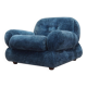 Blue armchair, Italian design, 1970s, production: Italy