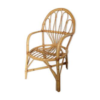Vintage rattan chair for children