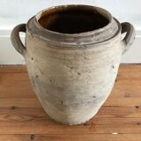 Raw stoneware pot
