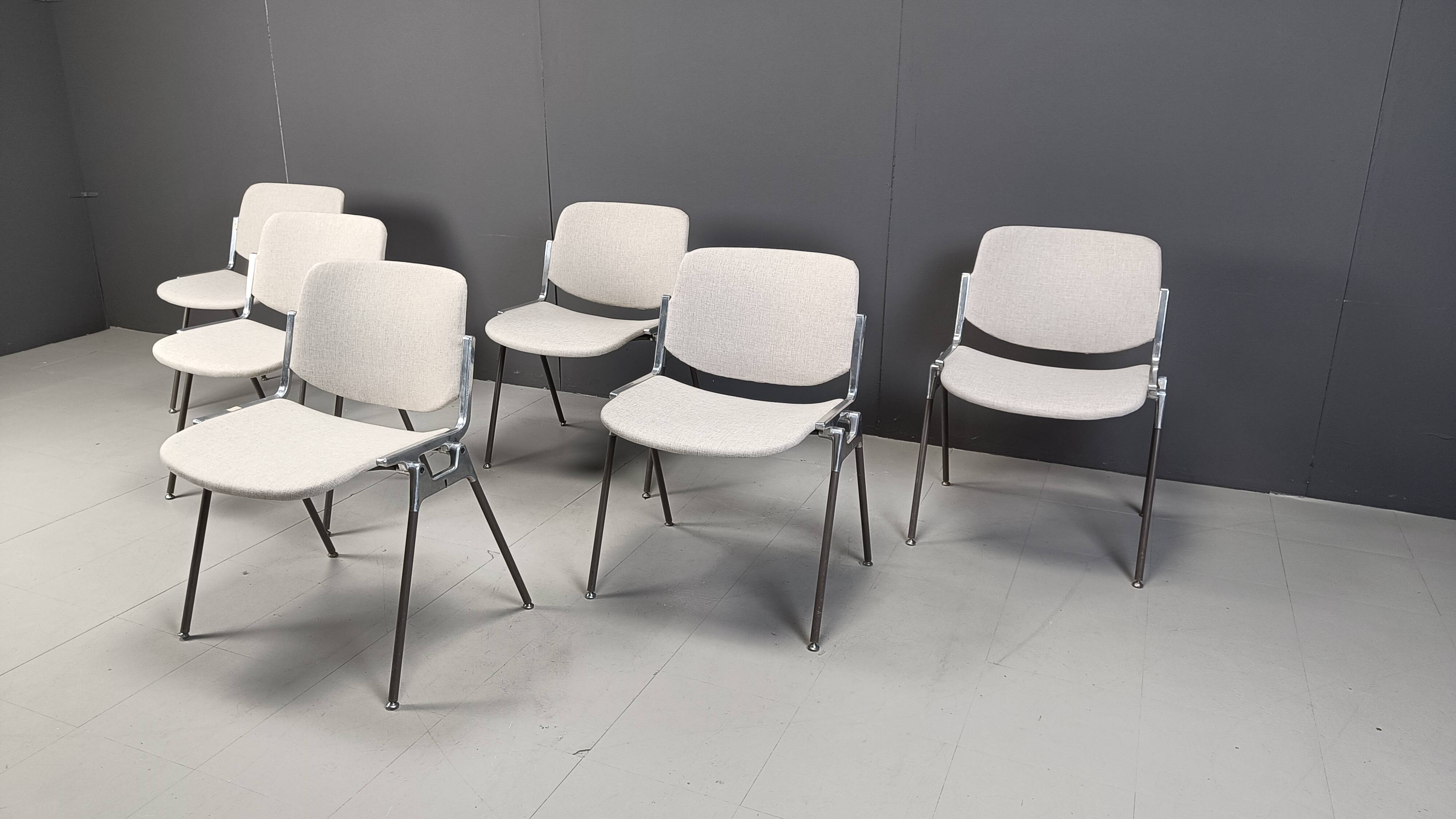 Vintage Dsc 106 Side Chairs By Giancarlo Piretti For Castelli, Set Of 6