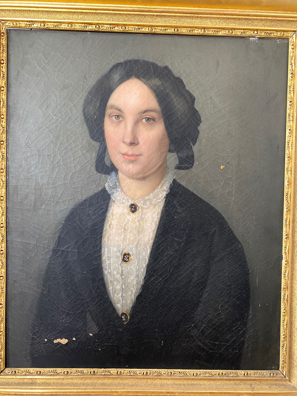 Portrait de femme école du XIXeme siècle