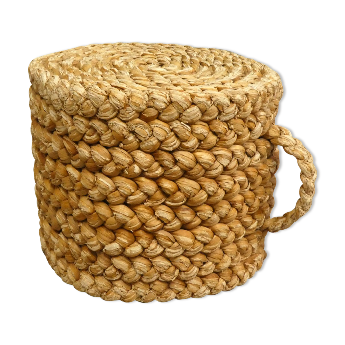 Braided rush ottoman, 1950