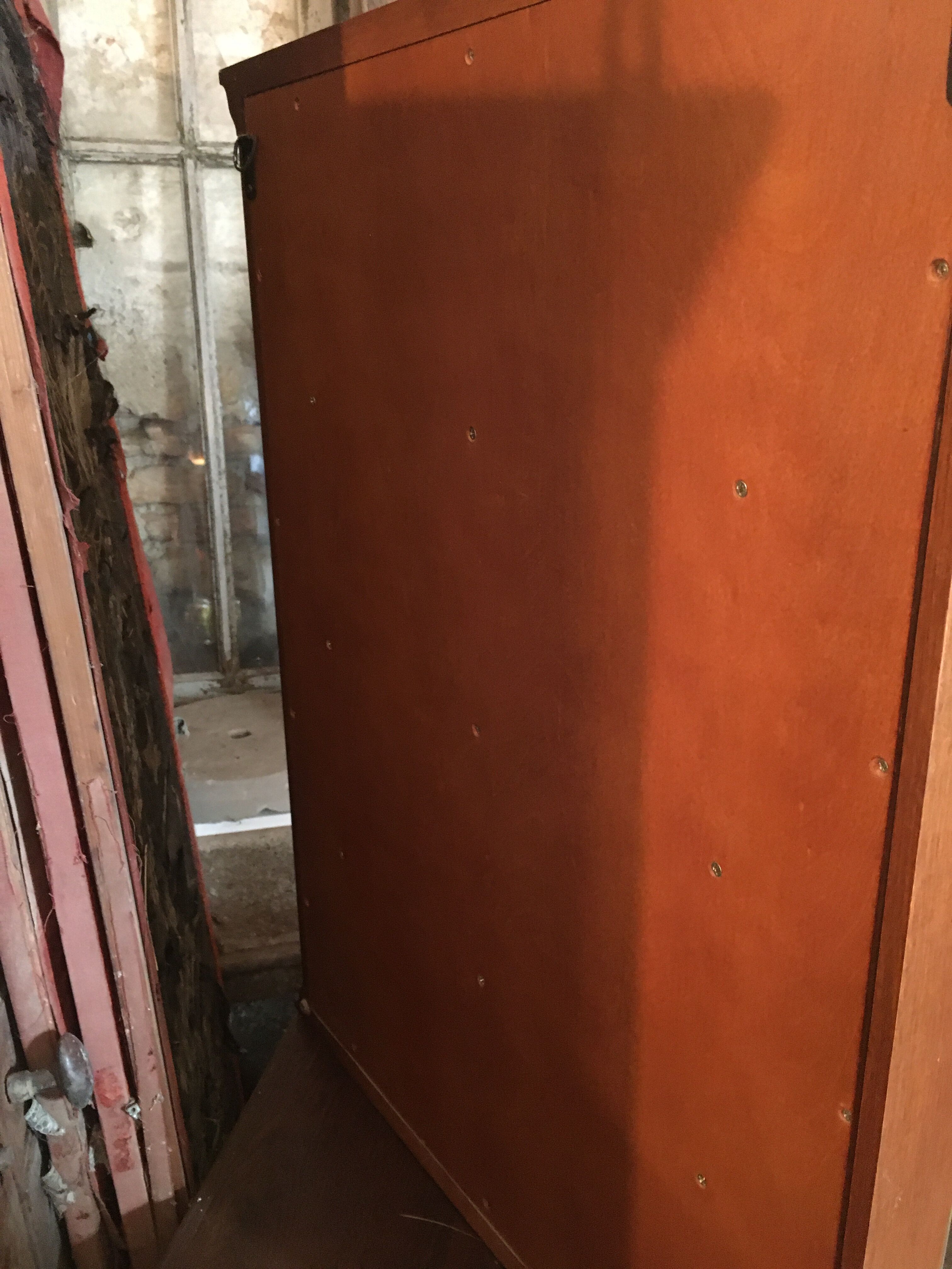 Wall display case for collection or other in wood, glass and brass