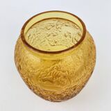 “Biches” crystal vase by Lalique – Amber