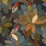 Painted canvas, contemporary decorative panel, "The Lost Paradise"