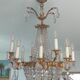 Lustre baroque véritable cristal de bohème et bronze 12 branches