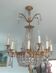 Lustre baroque véritable cristal de bohème et bronze 12 branches
