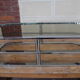 Coffee table chrome and smoked glass