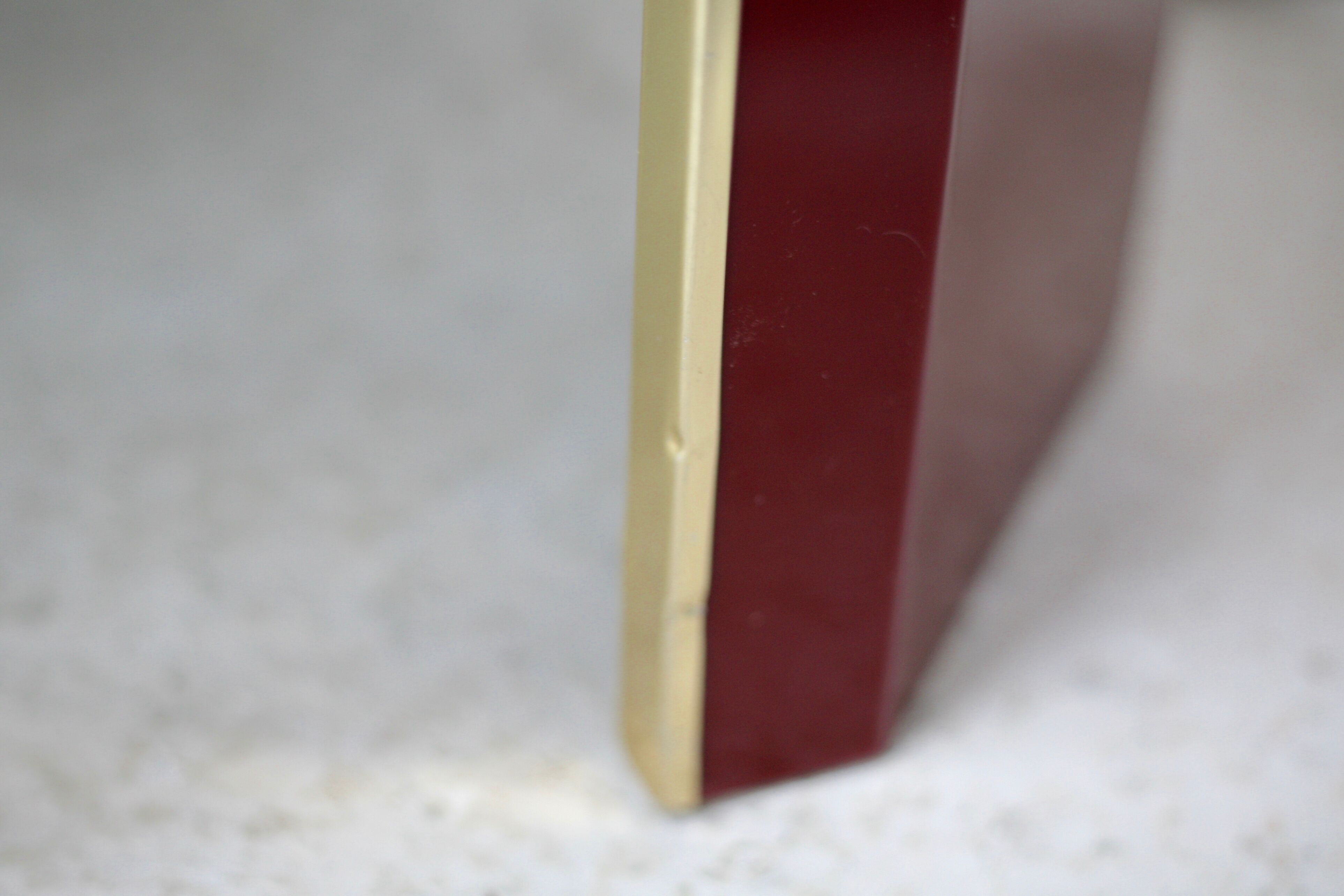 Coffee table Eric Maville glass brass plexiglass wood France, 70s. Small scratches. small