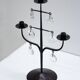 Wrought Iron & Glass Candelabra by Erik Höglund, Sweden, 1960s