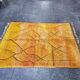 Large Moroccan Berber rug 300 × 200 cm – ochre yellow, geometric pattern