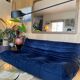 Togo 3-seater sofa in midnight blue velvet
