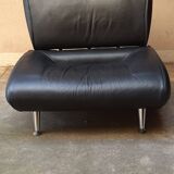 Steiner black leather armchair