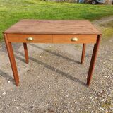 Art deco mahogany and pine table