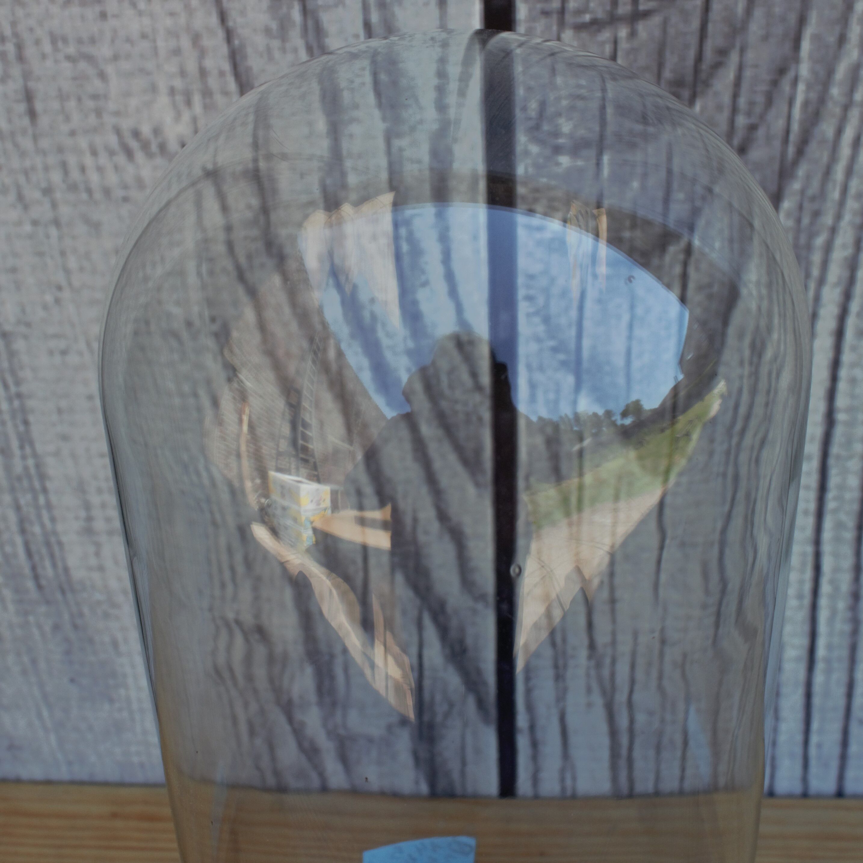 Round glass globe 35 cm high