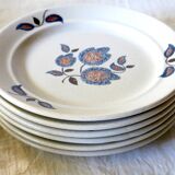 6 dessert plates from St Amand, "Sologne" model, in very good condition