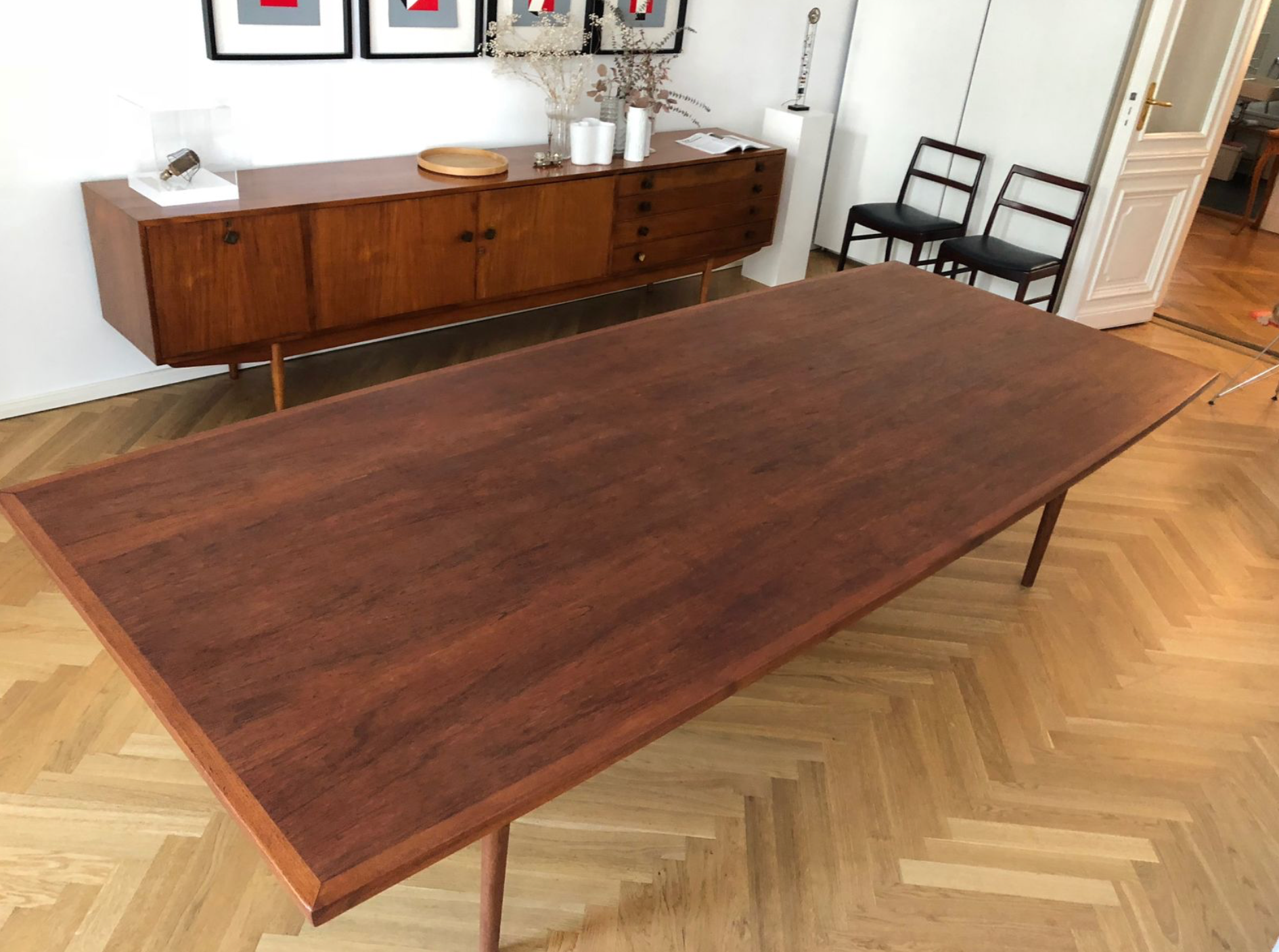 Teak dining table by Arne Vodder for Sibast, 1960