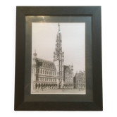Estampes encadrée  Bruxelles Hôtel de ville