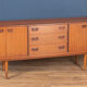 Retro teak 1960s mid century long teak sideboard