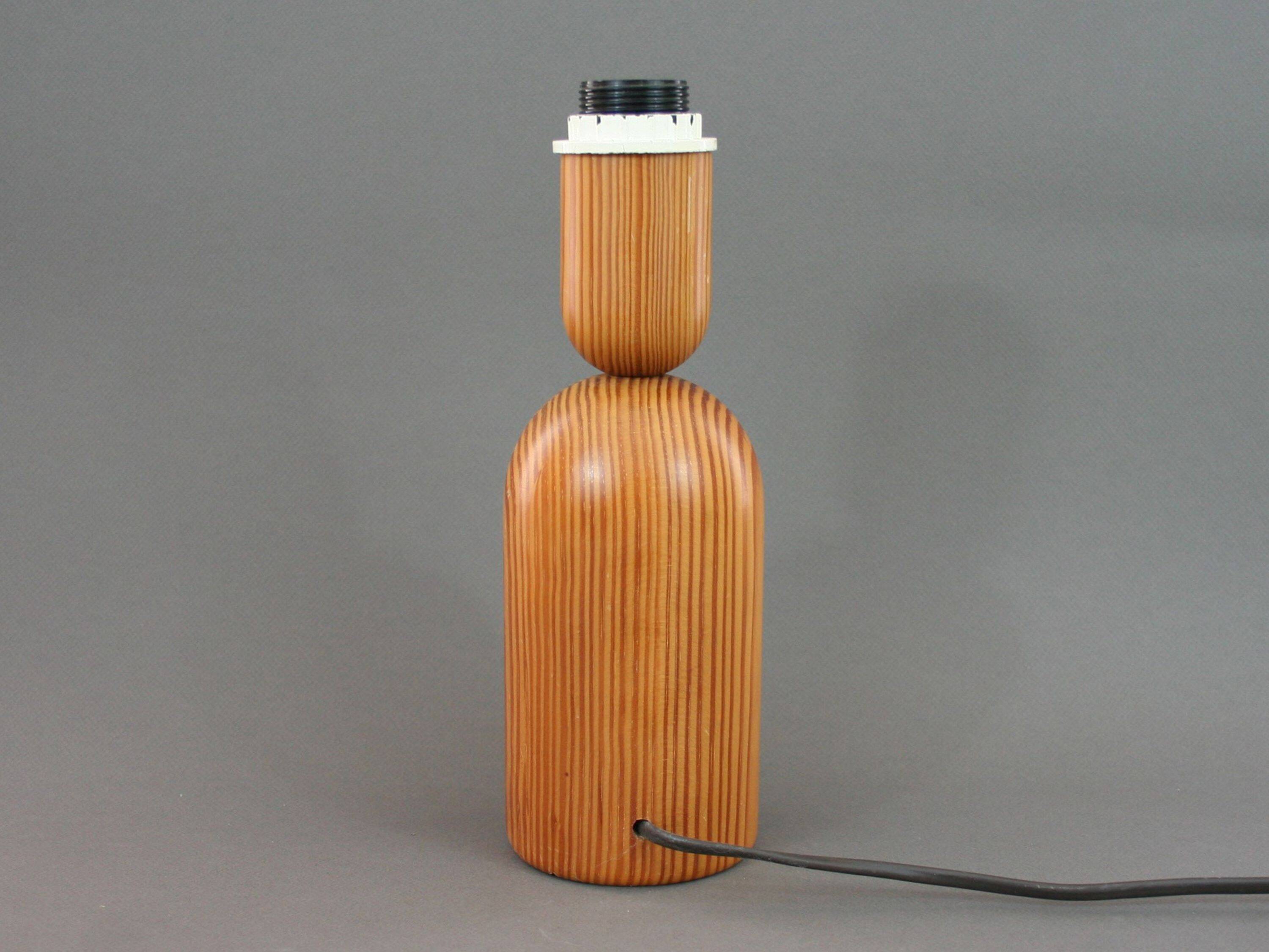 Pied de lampe Domus en bois, années 70