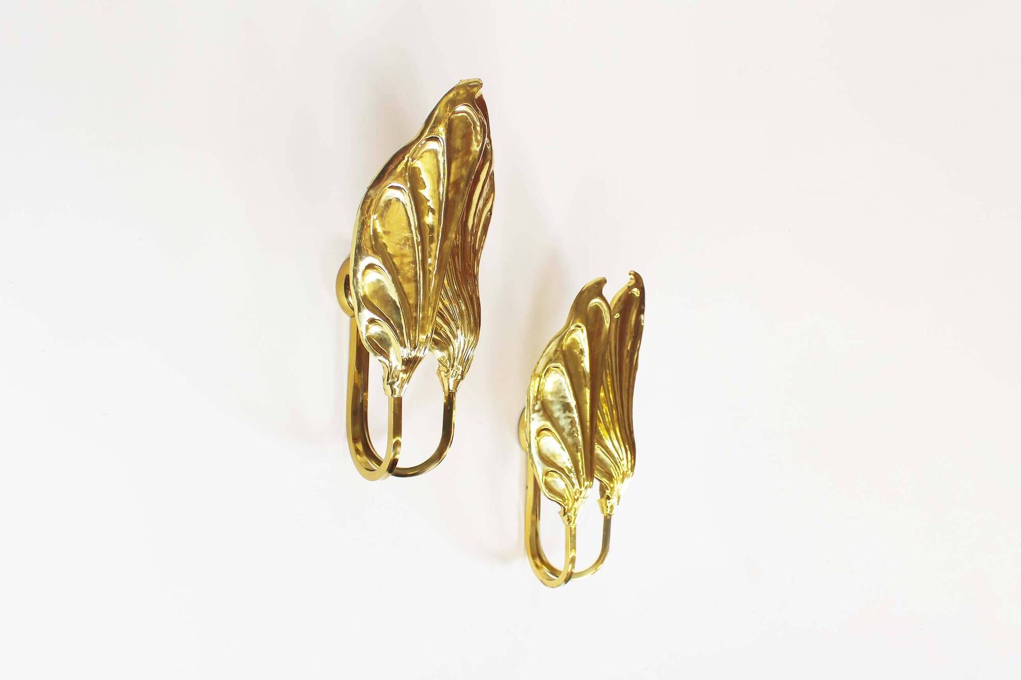 Pair of brass vintage ‘Bottega Gadda’ sconces by Carlo Giorgi
