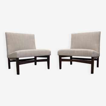 Pair of André Simard low chairs from the 50s/60s