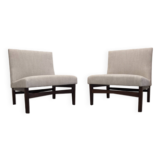 Pair of André Simard low chairs from the 50s/60s