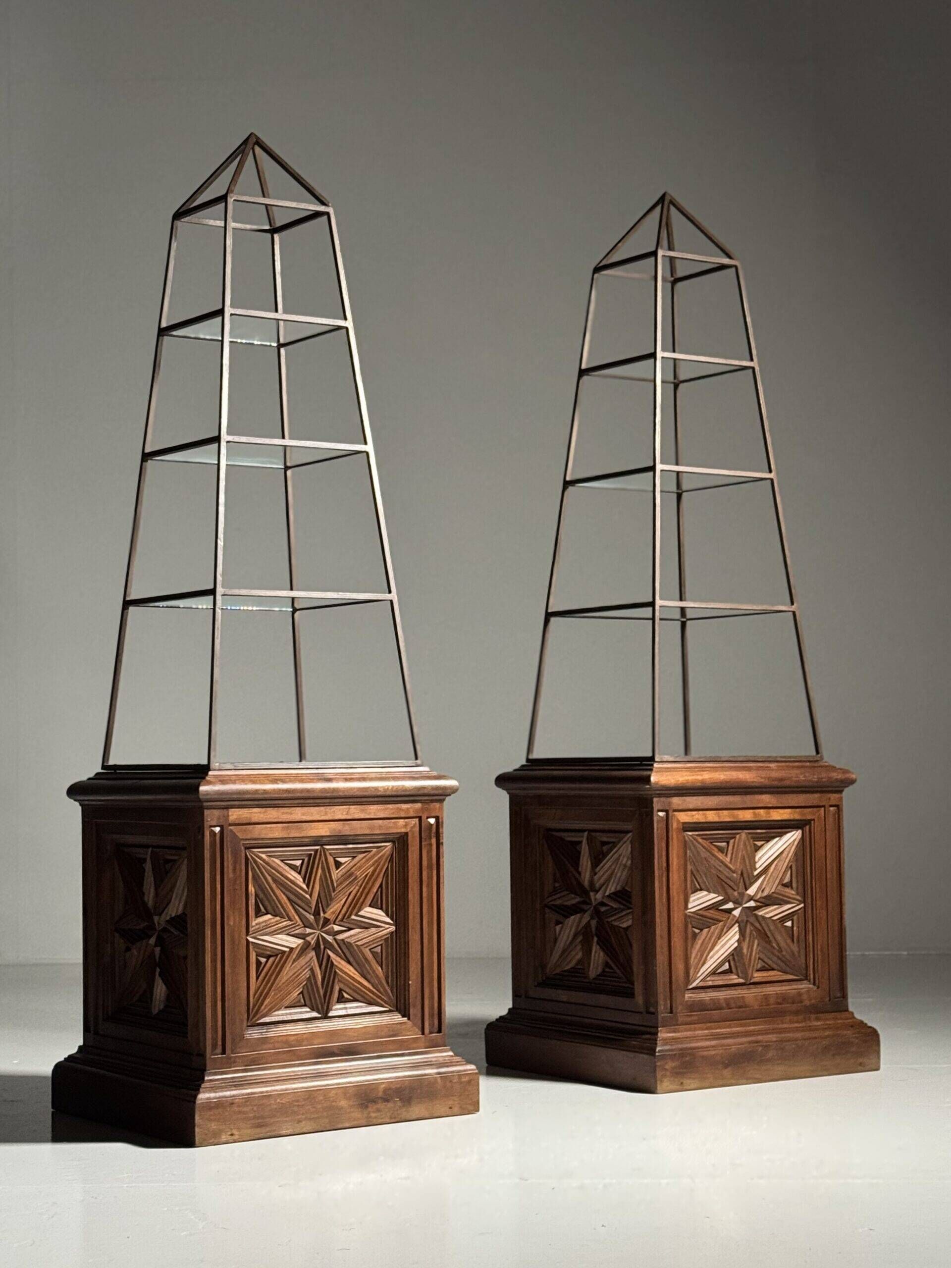 Set of 2 obelisk étagères