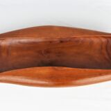 Scandinavian cut in vintage carved teak 1960
