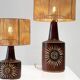 Pair of Sun serie table lamps by Søholm for Bornholm