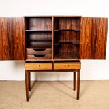 High cabinet, Bar, Danish in rosewood model 6201 by Hans Olsen 1960.