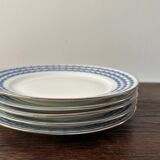 set of 5 geometric Limoges porcelain plates