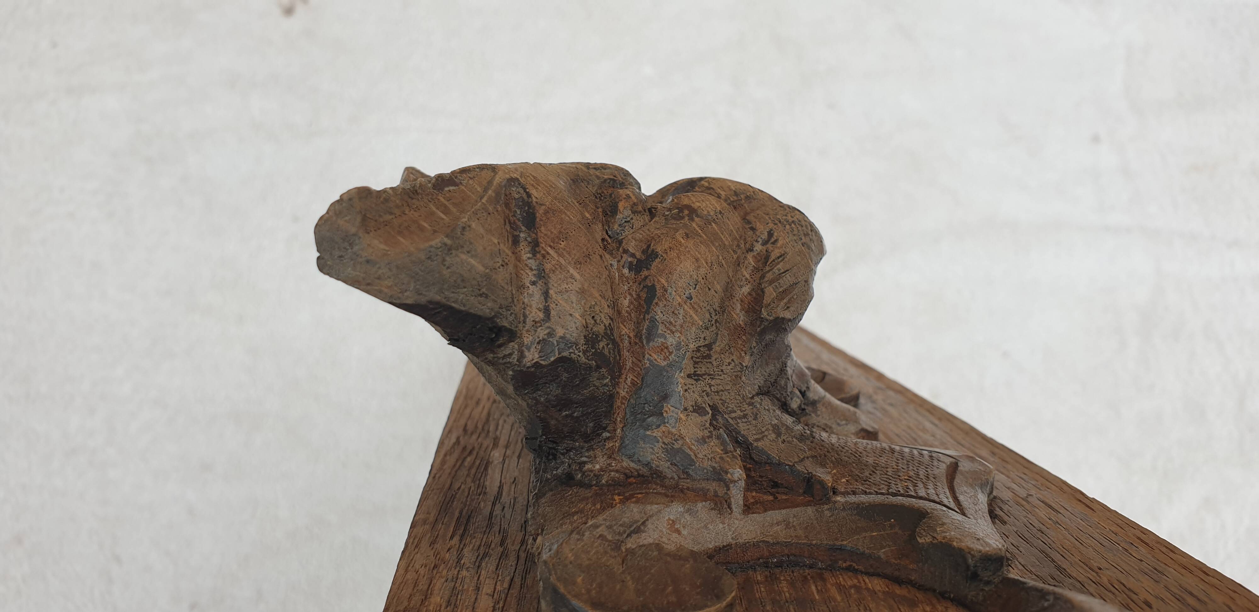 Old wooden pediment