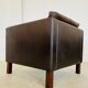 Vintage retro Danish club chair in brown leather by Erik Jørgensen