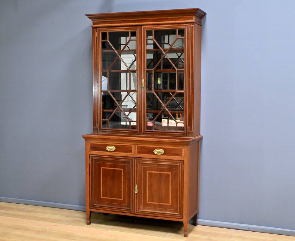 Edwardian Style Mahogany Bookcase, England – Early 20th Century