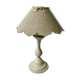 Shabby chic light gray patina candle holder lamp