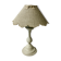 Shabby chic light gray patina candle holder lamp