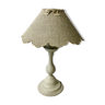 Lampe bougeoir patine gris clair shabby chic