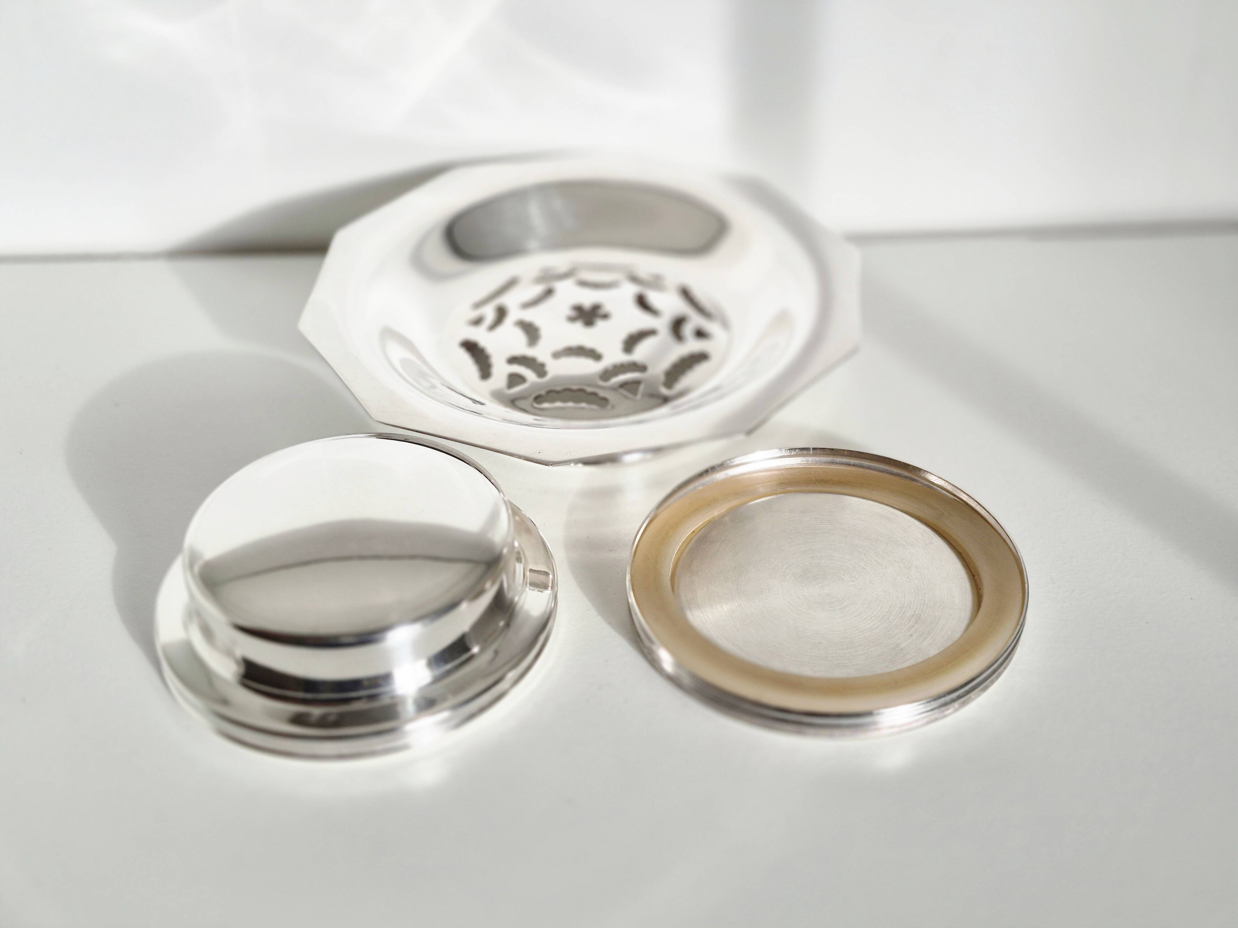 Antique butter dish Coquillor-glace in silver-plated metal