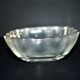 Lalique glass ashtray bowl with frosted finish, engraved with wave design, signed Lalique.